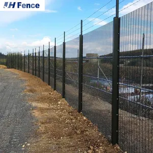 3D Security Fencing Sustainable PVC Coated Welded Wire Fence 358 Anti Climb Security Fence Panel for Airport Garden Construction thumbnail-6