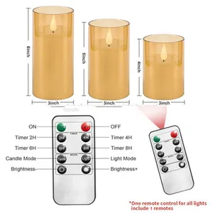 Acrylic Candles Set Waterproof Art Candles for Home Outdoor Low Price Decor LED Candles thumbnail-2
