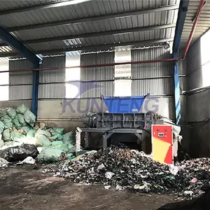Heavy Duty Auto Feed Wood Chipper Tree Branches Grass Straw Forest Waste Double Shaft Shredder EPC thumbnail-4