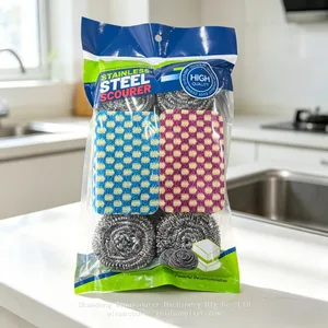 Dish Washing Stainless Steel Scourer Kitchen Cleaning Set Kit thumbnail-5
