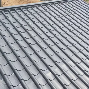 765/780/980 Antique Metal Roof Tiles, Al-Mg-Mn Alloy / Color Coated Steel With PVDF / Polyester Coating thumbnail-1