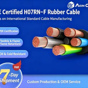 CE Certified Heavy‑Duty Rubber Flexible Cable H07RN‑F, European Standard Outdoor Mobile Power Cable thumbnail-1