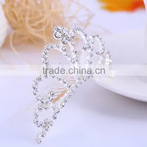2015 New Design Round Rhinestone Cheap Full Pageant Crown Fashion Bridal Crown and Tiaras thumbnail-2