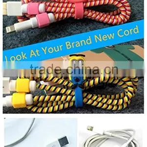 DIY Carton Spiral Protector USB Multi Charger Data USB Cable for IOS thumbnail-6