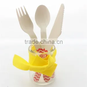 6.5 Inch Wooden Cultery/Mini Wooden Spoon /Cheap Fork Spoon thumbnail-3