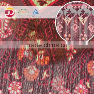Bulk Top Quality 100%polyerster Print Fluorescent Yellow Lace Fabric thumbnail-6