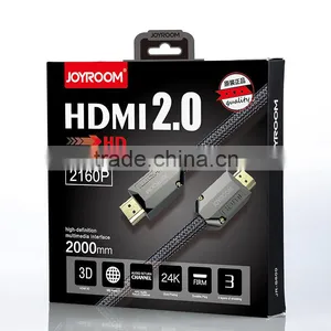 JOYROOM H101 2m 2.0 High-definition Multimedia Interface Round Cable 3D 4K Metal High-definition Multimedia Interface Cable thumbnail-5