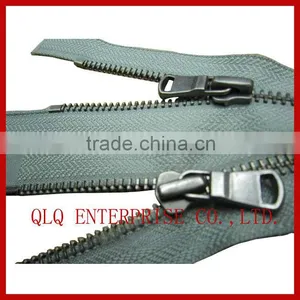 Close End and Open End Zipper in Grey thumbnail-1