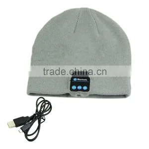 Soft Warm Beanie Hat Wireless Bluetooth Smart Cap BT Headset Headphone Speaker Mic Bluetooth Hat thumbnail-5