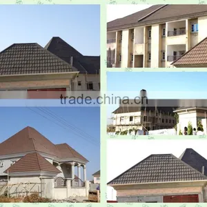 2015 Best Quality 0.4mm AL-Zinc Colorful Stone Coated Roof Tile Double Color thumbnail-1