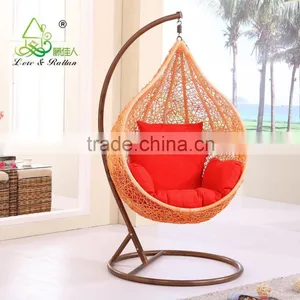 Rattan Resin Wicker Hanging Indoor Swing Chair With Stand Quality Choice thumbnail-2