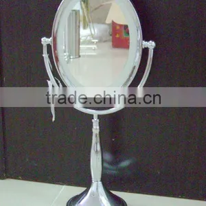 High End Quality Decorative Oval Shape Stylish Stainless Steel Table Mirror Stand thumbnail-1