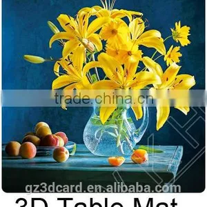 Lenticular Table Mat / Promotional 3D Print Lenticular Coaster Pad/good Quality 3D Table Mat thumbnail-2