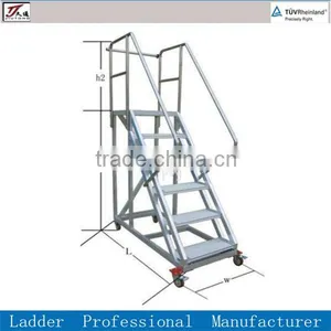 Steel Climbing Ladders With Wheels for Warehouse thumbnail-1
