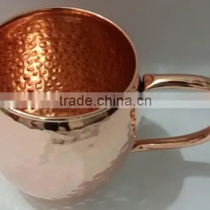 100% Pure Copper Moscow Mules Barrel Hammered Mug thumbnail-2