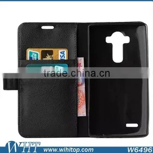 Luxury Litchi Grain Mobile Card Holder Wallet Leather Flip Case for LG G4 thumbnail-4