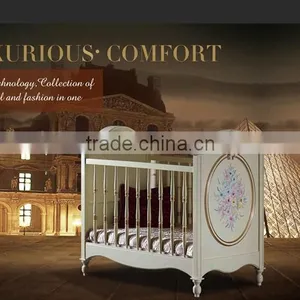 Italian Classic Design Furniture French Furniture Baby Bed Green Wooden Baby Bad Quality Choice thumbnail-2