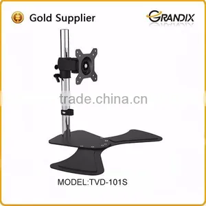 Adjust Integrated Clear Computer Monitor Stand thumbnail-1