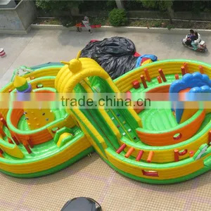 Commercial Grade Rainbow Inflatable Obstacle Course thumbnail-1