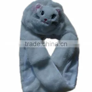 Cat Long Plush Hat With Gloves thumbnail-1