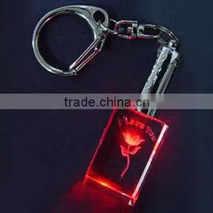 Wholesale Promotion Gift Custom Crystal Glass Keychain thumbnail-1