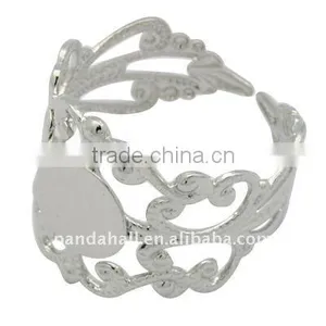 Brass Filigree Finger Ring Settings Tray Component (KK-H160-N) thumbnail-1