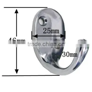 Fashion Style Chrome Finish Wall Mounted Single Hook Bathroom Decorated Clothing Hook thumbnail-2