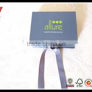 High Quality Custom Made Paper Cardboard Gift Box With Ribbon thumbnail-1