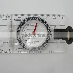 Mini Compass With Map Measuring Ruler Lanyard Emergency Survival Tool thumbnail-3