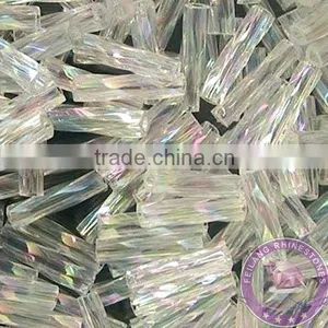 Feilang Distorted Spiral Hollow Tube Glass Beads thumbnail-1