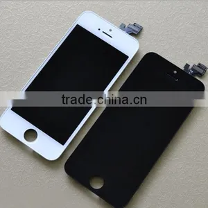 Quality A+ Lcd Black White LCD Display Touch Screen Digitizer Full Assembly For IPhone 5 5S 5C Replacement Repair Parts thumbnail-1