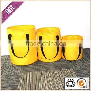 Fishing Folding Bucket 10L 20L 30L Flexible and Foldable PVC Tarpaulin Folding Bucket With Lid thumbnail-1