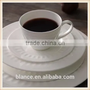 White Ceramic European Coffee Cup Set thumbnail-3