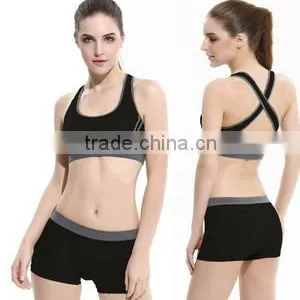 Quick-dry Sports Bra Set Shakeproof Ladies Running Fitness Vest Wireless Running Bra Yoga Sport Bra Sexy Womens Tracksuits Set thumbnail-1