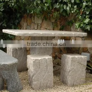 Hot Sale Black and Yellow Granite Stone Bench thumbnail-6