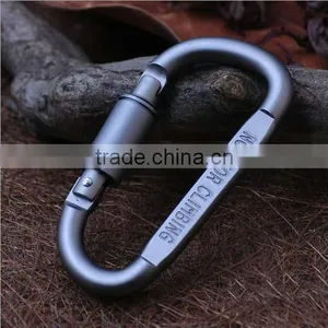 2015 Carabiner Screw Lock Bottle Hook Buckle Hanging Padlock Key Chain for Camping thumbnail-1