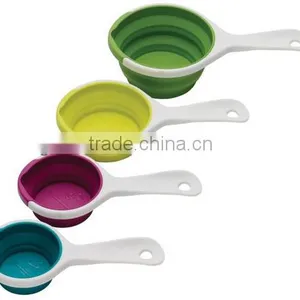 4pc Colourful Silicone Measuring Cup With PP Handle thumbnail-1