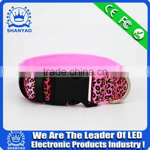 2015 Hot Selling Christmas LED Plastic Dog Collar With Leopard thumbnail-4