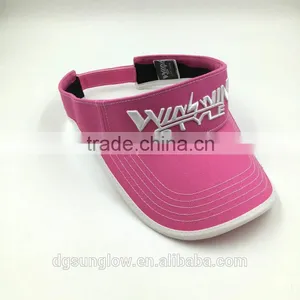 100% Cotton Twill 3D Embroidery Sun Visor Hats Ladies thumbnail-3