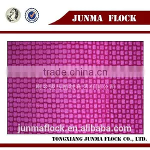 Junma Roseo Suqare Pattern China Spray Panit Flocking Fabric for Sofa thumbnail-1