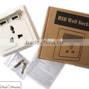 New Product 2016, USB Universal Wall Socket for Iphone Ipad, 2 USB Port Wall Socket thumbnail-1