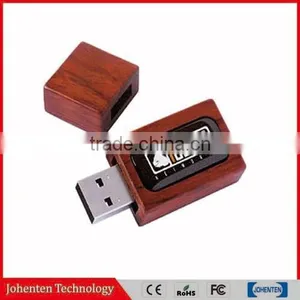 Customized Logo Engraved Wood Usb Flash Drive thumbnail-4