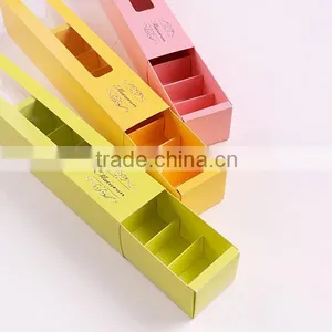 Drawer Shape Custom Paper Packing Macaron Box thumbnail-2
