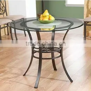 Round Glass Dining Table thumbnail-1