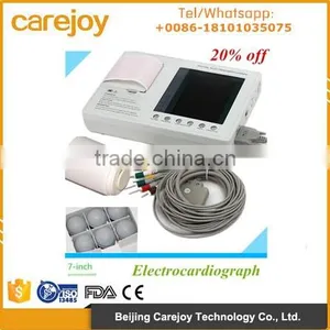 Cheap Price Digital 3 Channel ECG Machine Electrocardiograph 7 Inch Display EKG 903A3 OEM Brand thumbnail-1