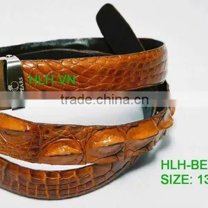Brown Alligator Leather Belt thumbnail-1