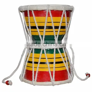 PROFESSIONAL HANDMADE INDIAN RELIGIOUS SHIVA FOLK MUSICAL DAMROO DAMRU thumbnail-2