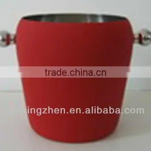 1.0L Stainless Steel Wine Ice Bucket With Handle thumbnail-4
