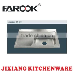 Kitchenware Factory Supply JZ-617 Left Tray Stainless Steel Kitchen Sink thumbnail-1
