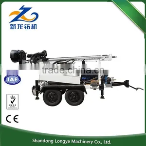 Diesel Engine 200m Depth Trailer Mounted Water Well Drilling Rig, Trailer Mounted Truck Water Well Drilling Rig thumbnail-6